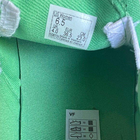 Vans Asher Checkerboard Sneaker - Slip On Style - Summer Green womens size 6.5 - Picture 4 of 9